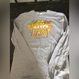 Gray Graphic Long Sleeve Shirt Gilmore girls